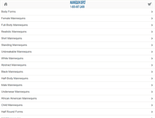 Tablet Screenshot of mannequindepot.com